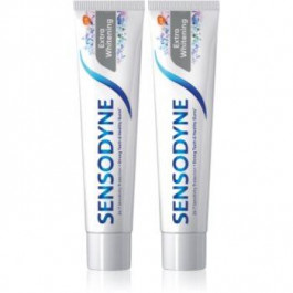   Sensodyne Extra Whitening відбілююча зубна паста з фтором для чутливих зубів 2x75 мл