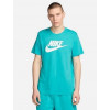 Nike Футболка бавовняна довга чоловіча  M NSW TEE ICON FUTURA AR5004-345 2XL Бірюзова (196977737145) - зображення 1