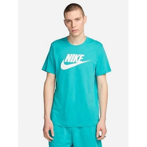 Nike Футболка бавовняна довга чоловіча  M NSW TEE ICON FUTURA AR5004-345 2XL Бірюзова (196977737145) - зображення 1