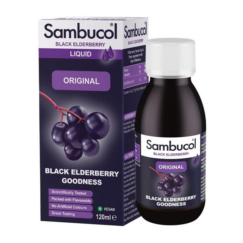 Sambucol Black Elderberry ORIGINAL Liquid (120 ml) - зображення 1