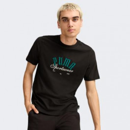   PUMA Чорна чоловіча футболка  GRAPHICS SPORTSWEAR Tee 628009/01 S