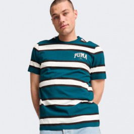   PUMA Бірюзова чоловіча футболка  SQUAD Stripe AOP Tee 681793/22 L