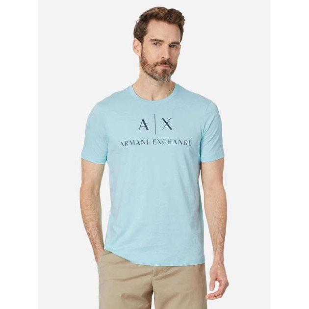 Armani Exchange Футболка бавовняна довга чоловіча  869702349 XXL Синя (1159807287) - зображення 1