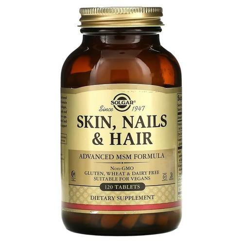 Solgar Skin Nails & Hair Advanced MSM Formula 120 таблеток - зображення 1