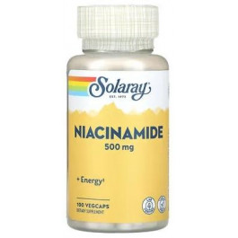   Solaray Ниацинамид, Niacinamide, , 500 мг, 100 капсул (SOR-04365)