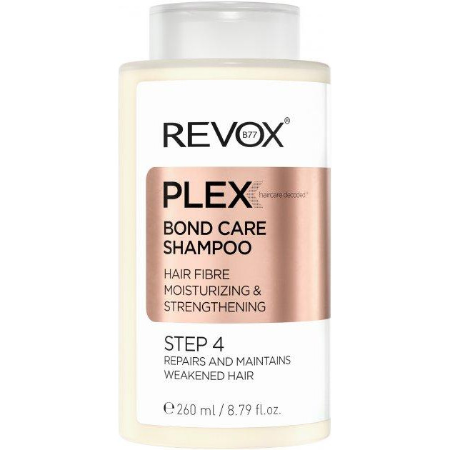 Revox Шампунь для зволоження та зміцнення волосся  B77 Plex Bond Care Shampoo Step 4 Крок 4 260 мл (506056 - зображення 1