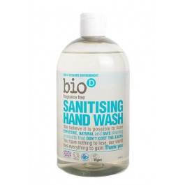   Bio-D Жидкое мыло  Sanitising Hand Wash Fragrance Free, без запаха, дезинфицирующее, 500 мл (5034938500016