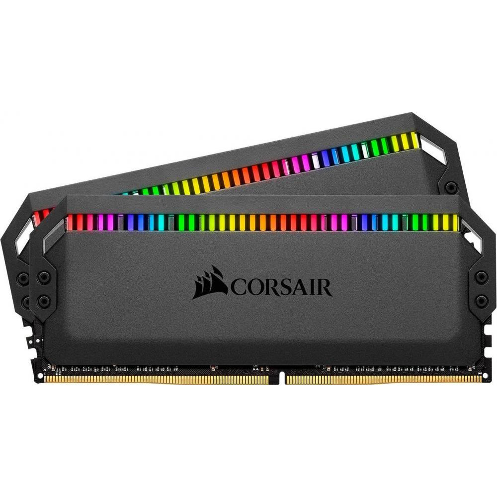 Corsair 16 GB (2x8GB) DDR4 3200 MHz Dominator Platinum RGB Black (CMT16GX4M2E3200C16) - зображення 1