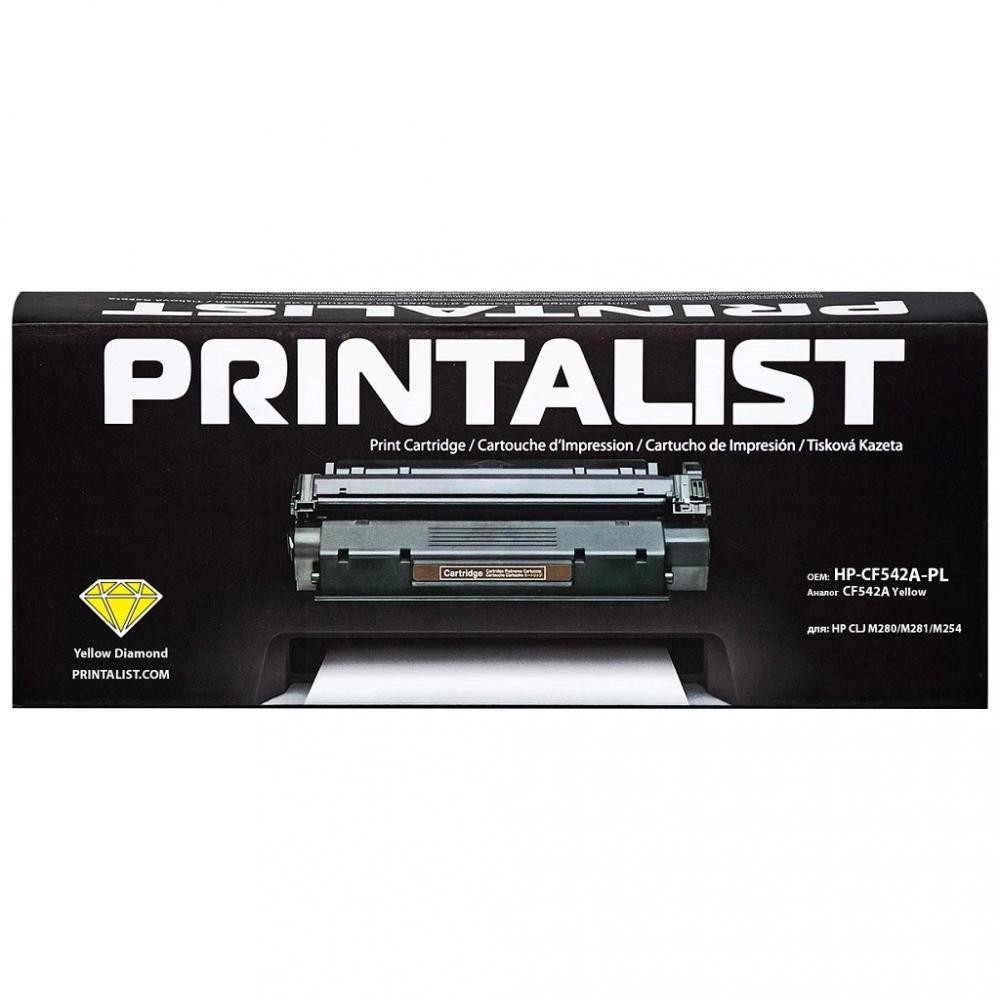 Printalist Картридж для HP CLJ M280/M281/ M254 CF542A Yellow (HP-CF542A-PL) - зображення 1