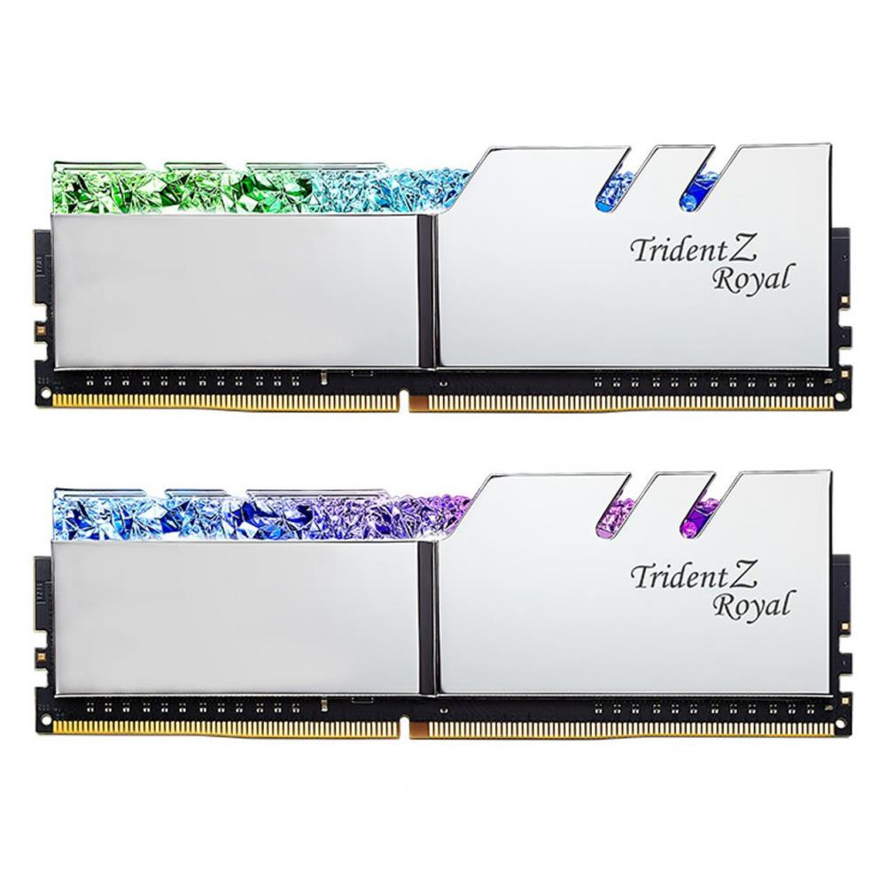 G.Skill 32 GB (2x16GB) DDR4 3200 MHz Trident Z Royal Silver (F4-3200C16D-32GTRS) - зображення 1