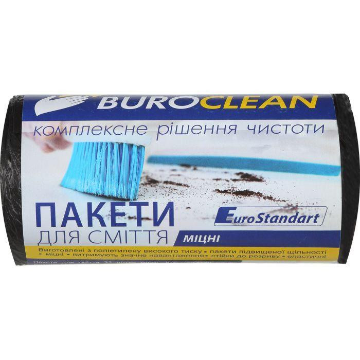 Buroclean Пакети для сміття  EuroStandart міцні чорні 35 л 30 шт. (4823078922847) - зображення 1