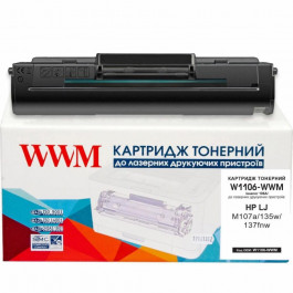 WWM Картридж HP LJ M107a/135w/ 137fnw 106A Black (W1106-WWM)