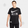 Nike Футболка бавовняна оверсайз довга жіноча  Tee Air FV8002-010 XS Чорний/Білий (196975826711) - зображення 1