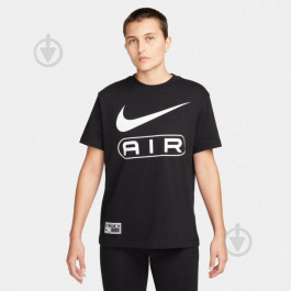   Nike Футболка бавовняна оверсайз довга жіноча  Tee Air FV8002-010 XS Чорний/Білий (196975826711)