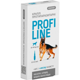 ProVET Краплі для тварин  Profiline інсектоакарицид для собак 20-40 кг 4/3 мл (PR243102)