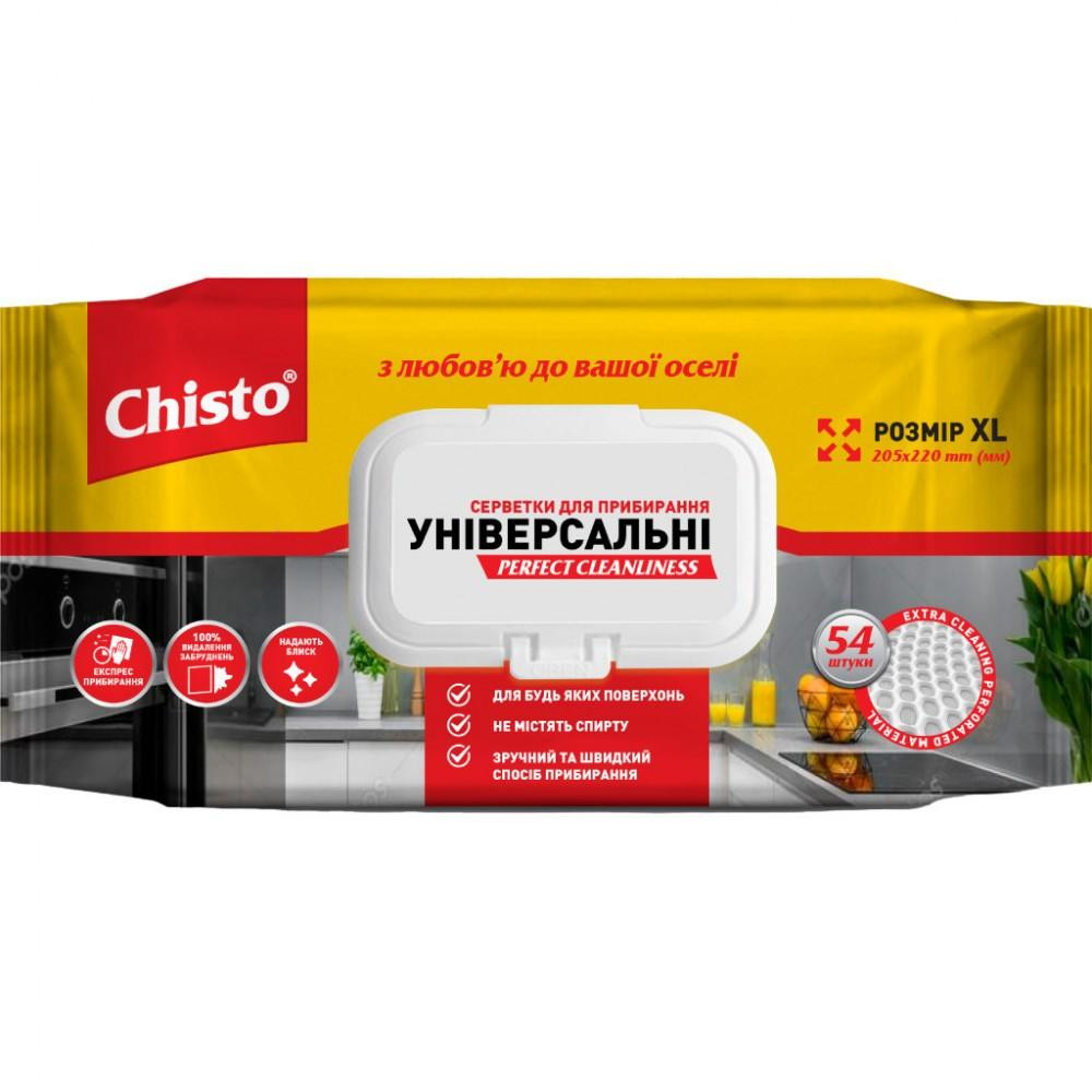 Chisto Серветки для прибирання  Вологі універсальні з клапаном 54 шт. (4823098412373) - зображення 1