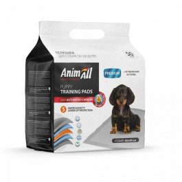 AnimAll Пелюшки  Puppy Training Pads для собак та цуценят, з активованим вугіллям, 60x90 см, 50 штук (170422
