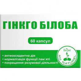   Красота и Здоровье Екстракт Гінкго білоба  An Naturel Enjee 0.4 г 60 капсул