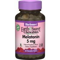   Bluebonnet Nutrition Melatonin, 5 mg, Natural Raspberry Flavor, 60 Chewable Tablets (BLB0996)