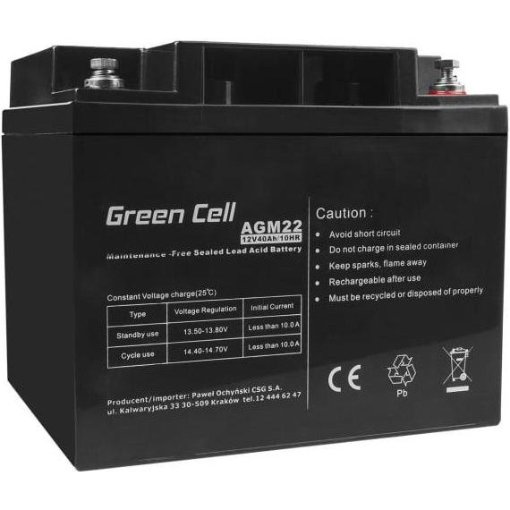 Green Cell AGM22 12V 40Ah - зображення 1