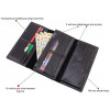 Grande Pelle Великий шкіряний гаманець чорного кольору з хлястиком на магніті  67810 - зображення 4