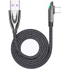 Essager Bullet Train Cable 6A 66W USB-A to Type-C 2m Black (EXCT-FXHA01) - зображення 1