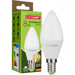 EUROLAMP LED ЕКО CL 8W E14 3000K (LED-CL-08143(P))