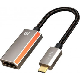   Cabletime USB Type-C to DisplayPort 0.2m v2.0 Gray (CP16A)