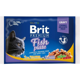 Brit Premium Cat pouch Рыбная тарелка в желе 4x100 г (8595602506248)
