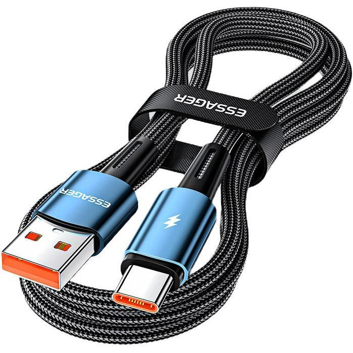 Essager Sunset 120W Charging Cable USB-A to Type-C 1m Blue (EXC120-CG03-P) - зображення 1