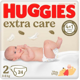   Huggies Extra Care 2, 24 шт