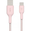 Belkin Braided+Strap USB Type-A to USB Type-C 1.5m Pink (F2CU075-05-C00-OEM) - зображення 1