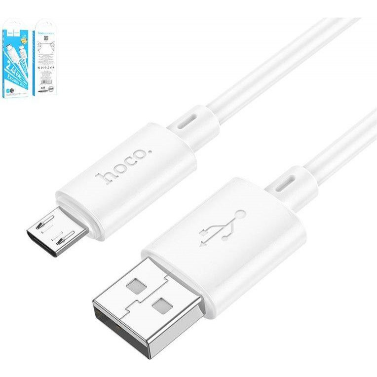 Hoco X88 Gratified Micro USB 1m White (6931474783332) - зображення 1