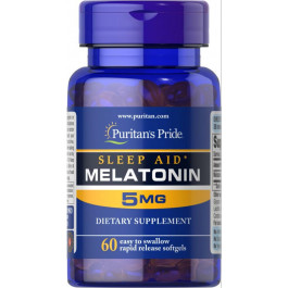   Puritan's Pride Melatonin 5 mg (60 softgels)