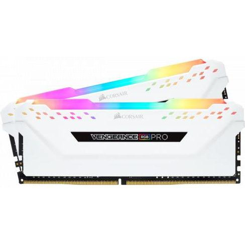 Corsair 16 GB (2x8GB) DDR4 3600 MHz Vengeance RGB Pro White (CMW16GX4M2D3600C18W) - зображення 1