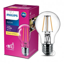 Philips LED Classic 4W A60 прозрачная E27 220V 3000K (8718699623098)