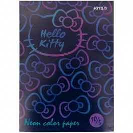   Kite Набор цветной бумаги  А4 Hello Kitty неоновой 10л. (HK21-252)