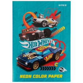   Kite Набор цветной бумаги  А4 Hot Wheels неоновой 10л. (HW21-252)