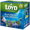 Loyd Чай фруктовий  Blackberry&Blueberry, зі смаком ожини та чорниці, в пірамідках, 40 г (5900396016171) - зображення 1