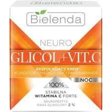 Bielenda Крем-корректор для лица  NEURO GLICOL + VIT С Отшелушивающий против морщин и пигментных пятен ночной