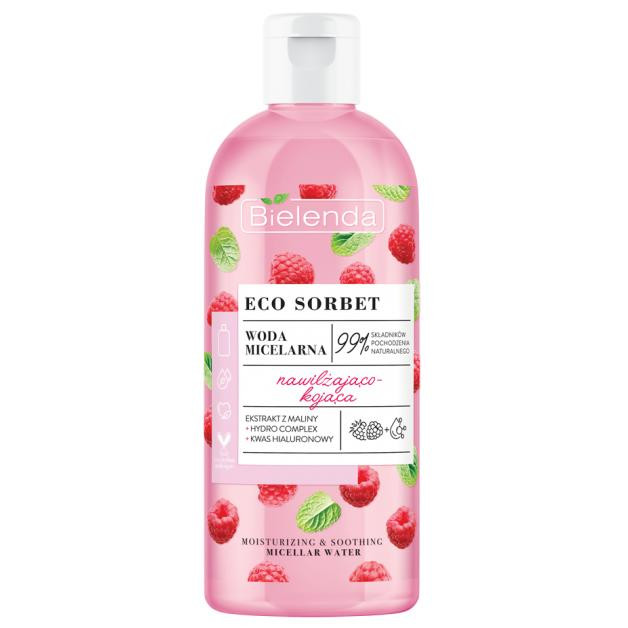 Bielenda Мицеллярная вода  Sorbet Raspberry Увлажняющая Успокаивающая 500 мл (5902169042783) - зображення 1