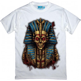   TKT Import Футболка бавовняна біла з принтом Pharaoh Skull  9000208 XXL білий