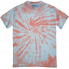 TKT Import Тай-дай футболка бавовняна блакитна з принтом Peach Tie-Dye  900044 блакитний - зображення 1