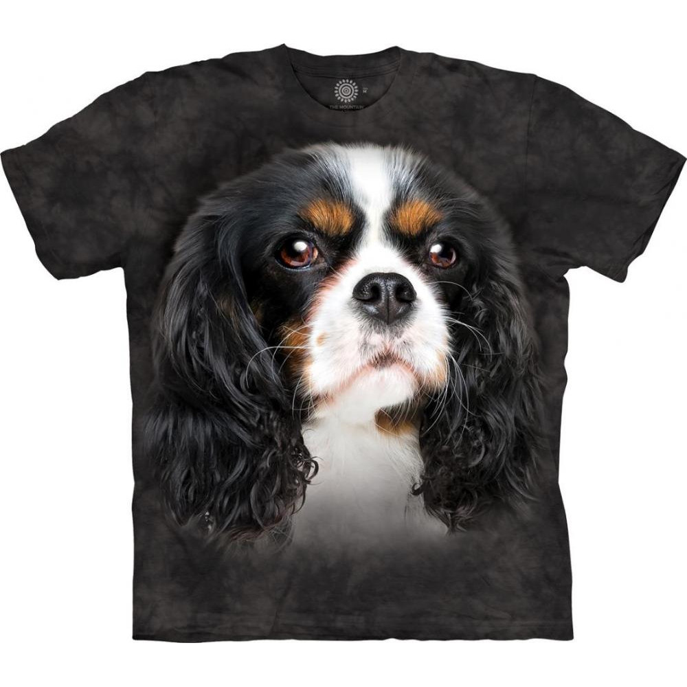 The Mountain Футболка бавовняна чорна з принтом Cute Cavalier Spaniel  10C219930699 XL чорний - зображення 1