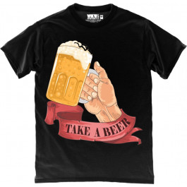   TKT Import Футболка бавовняна чорна з принтом Beer Time in Black  900090-black XL чорний