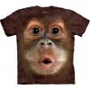 The Mountain Футболка з мавпою бавовняна коричнева  Big Face Baby Orangutan 103587 XL коричневий - зображення 1