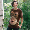 The Mountain Футболка з мавпою бавовняна коричнева  Big Face Baby Orangutan 103587 XL коричневий - зображення 4