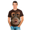 The Mountain Футболка з мавпою бавовняна коричнева  Big Face Baby Orangutan 103587 XL коричневий - зображення 5