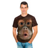The Mountain Футболка з мавпою бавовняна коричнева  Big Face Baby Orangutan 103587 L коричневий - зображення 5