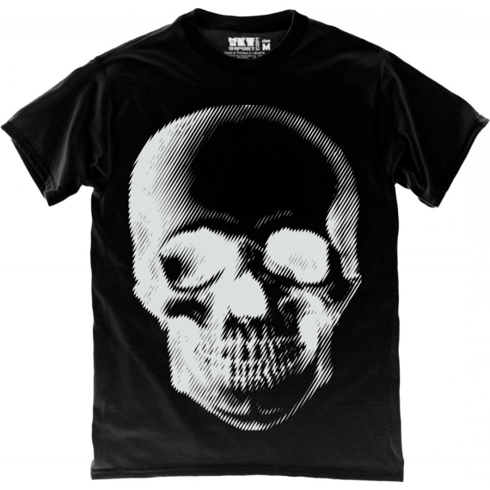 TKT Import Футболка бавовняна чорна з черепом Matrix Skull in Black  900015-black M - зображення 1